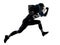 American football player man running silhouette