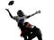 American football player quarterback sacked fumble silhouette