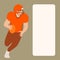 American football player ,vector illustratuon