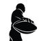 American Football Players Silhouettes , vector pack, various pose