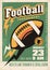 American football retro poster template