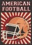 American Football Rugby Sport Retro Pop Art Poster Signage