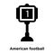 American football signals icon vector isolated on white background, logo concept of American football signals sign on transparent