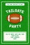 American football tailgate party flyer design