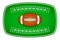 American football tailgate party label design