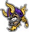 American Football Viking Mascot Wearing Helmet