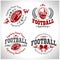 American football vintage vector labels for poster