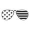 American glasses icon , simple style
