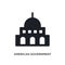 american government building isolated icon. simple element illustration from political concept icons. american government building