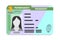 American green card, Permanent Residence Card flat icon, vector illustration