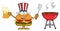 American Hamburger Cartoon Character