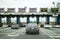 American highway toll plaza New York USA