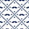 American Hipster Mustache Tartan Plaid and Argyle Vector Patterns in Patriotic White and Blue. 4th of July or Father`s Day