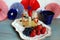 American Holiday Summer fruit and tea drinks with berries