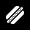 American hot dog dark mode glyph icon