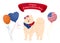 American Independence Day cartoon set pet vector