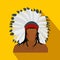 American indian flat icon