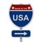 American Made in the USA Highway Road Sign