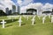 The American Memorial Cemetery with buildings in background, Manila, Philippines