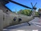 American military helicopter on a square in Riga