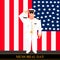 American military officer salutes
