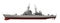 American Modern Warship Over White Background