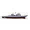 American Modern Warship on white. 3D illustration