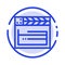 American, Movie, Usa, Video Blue Dotted Line Line Icon