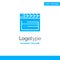 American, Movie, Usa, Video Blue Solid Logo Template. Place for Tagline