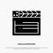 American, Movie, Usa, Video solid Glyph Icon vector
