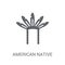 American Native icon. Trendy American Native logo concept on white background from United States of America collection