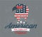 American original club, logo and t-shirt graphics,