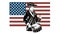 American Patriot Drummer Stars and Stripes Flag