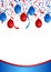 American patriotic confetti and balloons banner