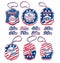 American Patriotic Holiday Celebration Shopping Sale Price Tag Label Set