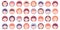 American People avatar big bundle set. Vector