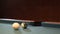 American Pool, the shot ball going in billiard pocket