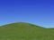 American Prairie Grass Hill over Blue Western Sky