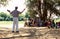 An American preacher in a Karamojong village