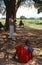 An American preacher in a Karamojong village