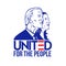 American President Joe Biden and Vice President Kamala Harris United for the People Retro