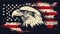 American Pride: Flag, Eagle, and Logo for Patriotic Poster or Banner