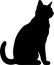 American Shorthair Cat Black Silhouette Generative Ai