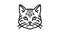 american shorthair cat cute pet line icon animation