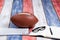 American sport tradition of football on patriot USA colors