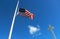 American star flag and the Mount Soledad cross monument