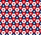 American stars hexagon seamless pattern