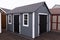 American style wooden shed exterior view door window wooden new modern