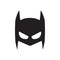 American superhero batman mask. Black silhouette vector