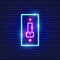 American switch neon icon. Electricity concept. Vector illustration for design